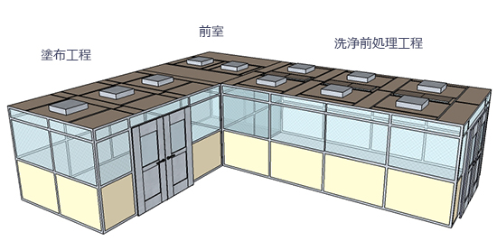 アルミ製クリーンブース（ネプコンジャパン』展示製品）