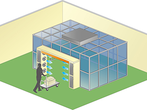防虫対策の徹底に！陽圧ブース＆エアーカーテン[医療機器メーカー]