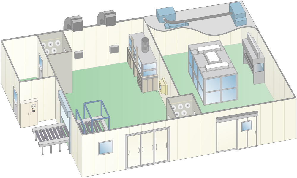 クリーンルームの標準仕様・自由設計